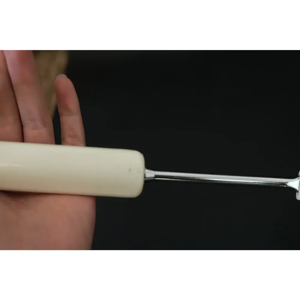 Vintage EKCO Cream Melamine Turner Spatula with a chrome-plated shank